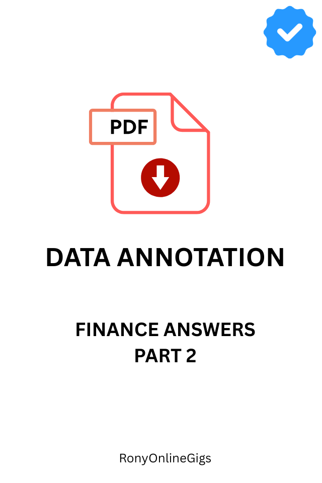 Data Annotation Finance Answers Part 2
