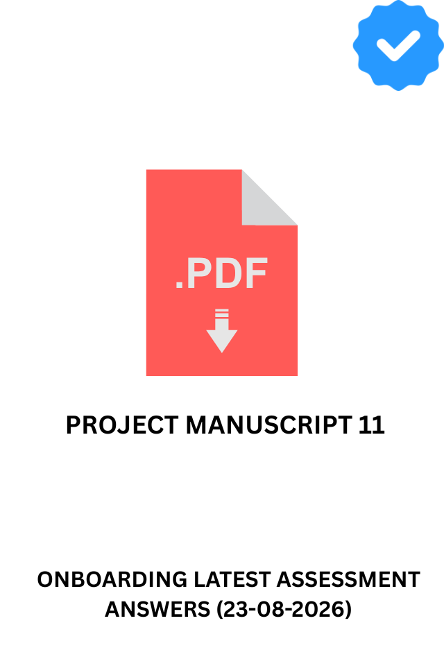 Handshake AI — Project Manuscript II Assessment Answer Guide Latest
